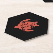Sea Turtle Aloha Hawaii Hibiskus Orange Graphics Untersetzer (angewinkelt)