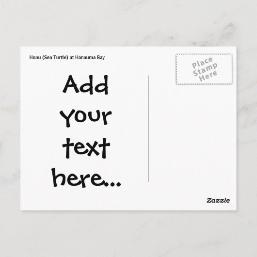 Sea Turtle Aloha von Hawaii Postcard Postkarte (Rückseite)