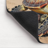 Sea Turtle and Baby Illustration  Mousepad (Ecke)