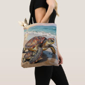 Sea Turtle and Baby Illustration  Tasche (Von Nahem)