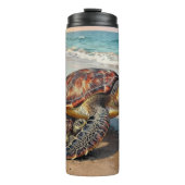 Sea Turtle and Baby Illustration  Thermosbecher (Vorderseite)