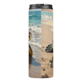 Sea Turtle and Baby Illustration  Thermosbecher (Rückseite)