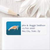 Sea Turtle Animal Custom Label (Insitu)