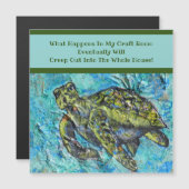 Sea Turtle Art and Crafters' Kreationen Magnet (Vorne/Hinten)