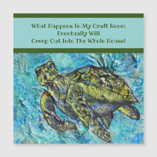 Sea Turtle Art and Crafters' Kreationen Magnet (Vorderseite)
