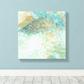 Sea Turtle Art Coastal Malerei Art Leinwanddruck (Insitu (Holzboden))