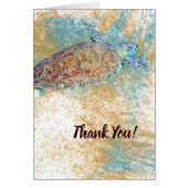 Sea Turtle Art Dankeschön Card (Vorne)