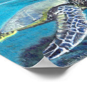 Sea Turtle Art Print Poster (Ecke)