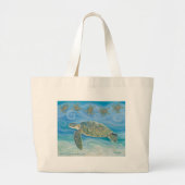 Sea Turtle Artwork Toe Bag Jumbo Stoffbeutel (Vorne)