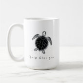 Sea turtle b/w kaffeetasse (Links)