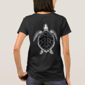 Sea turtle b/w T-Shirt (Rückseite)