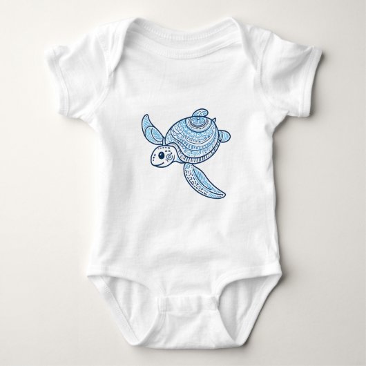 Sea Turtle Baby Bodysuit Strampler (Vorderseite)