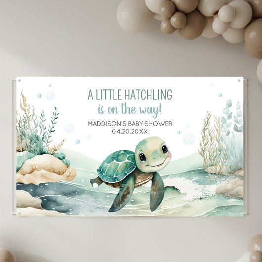 Sea Turtle Baby Dusche Banner