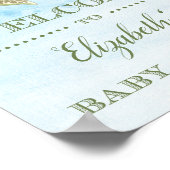 Sea Turtle Baby Dusche Begrüßung Strand Ozean Poster (Ecke)