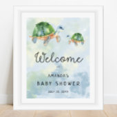 Sea Turtle - BABY Dusche Begrüßungszeichen Poster
