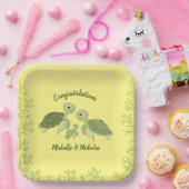 Sea Turtle Baby Dusche Gelborange Teller 9" (Party)