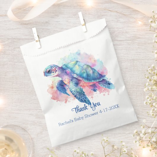 Sea Turtle Baby Dusche Geschenktütchen (Ausgeschnitten)