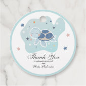 Sea Turtle Baby Dusche | Niedlicher Ozean Geschenkanhänger (Rückseite)