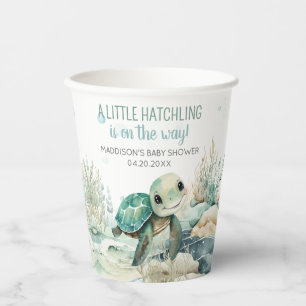 Sea Turtle Baby Dusche Pappbecher