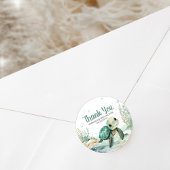 Sea Turtle Baby Dusche Runder Aufkleber