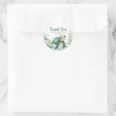Sea Turtle Baby Dusche Runder Aufkleber (Tasche)