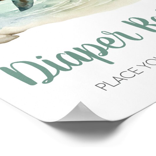 Sea Turtle Baby Dusche Windelwanne Poster (Ecke)