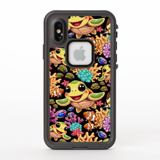 Sea Turtle Baby Happy and Süße Figur (Rückseite)