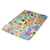 Sea Turtle Baby Happy and Süße Figur Badematte (Schrägansicht)