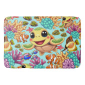 Sea Turtle Baby Happy and Süße Figur Badematte (Vorderseite)