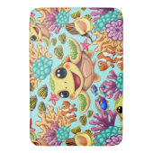 Sea Turtle Baby Happy and Süße Figur Badematte (Vorderseite Vertikal)