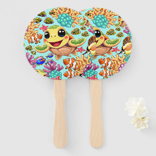 Sea Turtle Baby Happy and Süße Figur Bumper St. Fächer