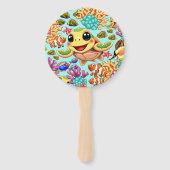 Sea Turtle Baby Happy and Süße Figur Bumper St. Fächer (Vorderseite)