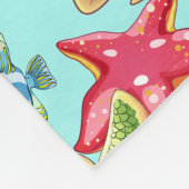 Sea Turtle Baby Happy and Süße Figur Fleecedecke (Ecke)