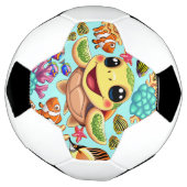 Sea Turtle Baby Happy and Süße Figur Fußball (Gedreht)