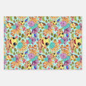 Sea Turtle Baby Happy and Süße Figur Geschenkpapier Set (Vorderseite)