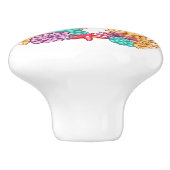 Sea Turtle Baby Happy and Süße Figur Keramikknauf (Seitenansicht)