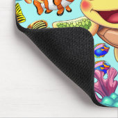 Sea Turtle Baby Happy and Süße Figur Mousepad (Ecke)