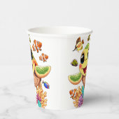 Sea Turtle Baby Happy and Süße Figur Pappbecher (Rechts)