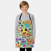 Sea Turtle Baby Happy and Süße Figur Schürze (Getragen)