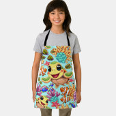 Sea Turtle Baby Happy and Süße Figur Schürze (Insitu)