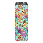 Sea Turtle Baby Happy and Süße Figur Thermosbecher (Rückseite)