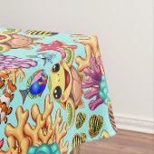 Sea Turtle Baby Happy and Süße Figur Tischdecke (Beispiel)