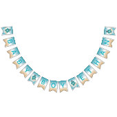 Sea Turtle Baby Shooting Flag Wimpelkette (Alle)