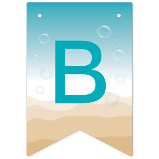 Sea Turtle Baby Shooting Flag Wimpelkette (Zweite Fahne)