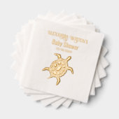 Sea Turtle Baby Shooting Name Datum Servietten Mit Folie (Insitu (Gestapelt))