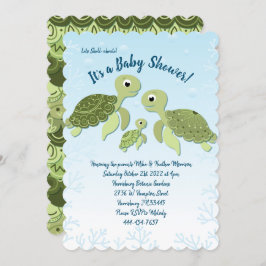Sea Turtle Baby Shower Co-Ed Gender Neutral Einladung