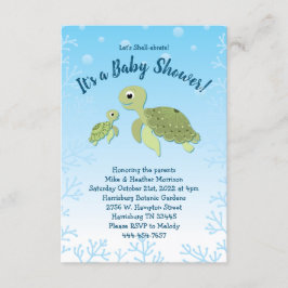 Sea Turtle Baby Shower Co-Ed Gender Neutral Einladung