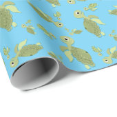 Sea Turtle Baby Shower Co-Ed Gender Neutral Geschenkpapier (Rolleneckpunkt)
