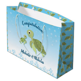 Sea Turtle Baby Shower Co-Ed Gender Neutral Große Geschenktüte