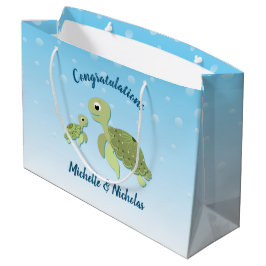 Sea Turtle Baby Shower Co-Ed Gender Neutral Große Geschenktüte
